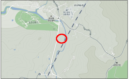 금정구 금성동 686번지 일원 위치도