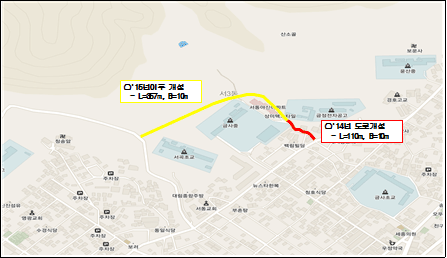 서3동 서곡초등학교 일원 위치도
