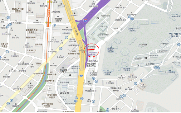 문화회관 육교 연결 보행데크 설치 위치도