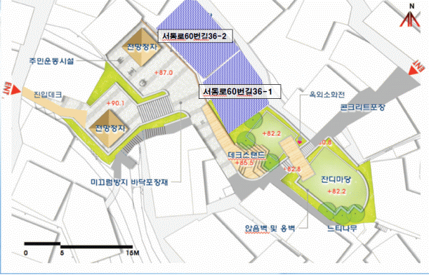 부곡동 방재공원 조성 주거환경정비사업 조성계획도