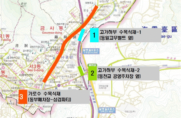 부곡동 방재공원 조성 주거환경정비사업 위치도