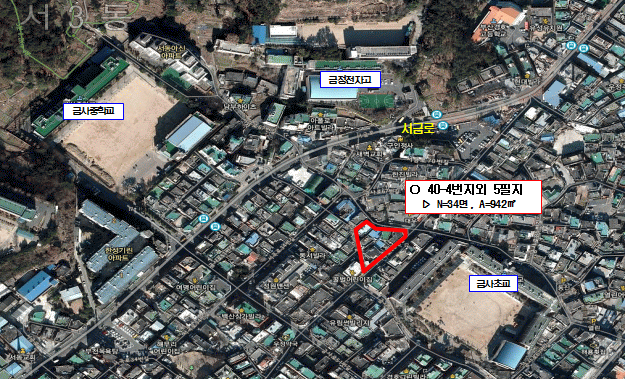 주택가 소규모 공동주차장 건설 위치도