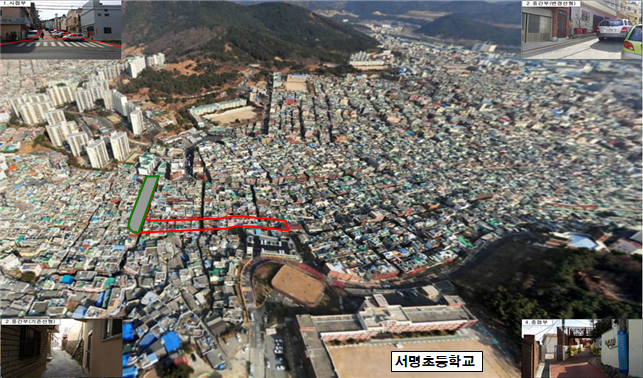 서명초등학교일원 도로개설 현장사진