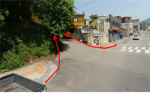 회동동 402번지 일원 도로개설공사 위치도