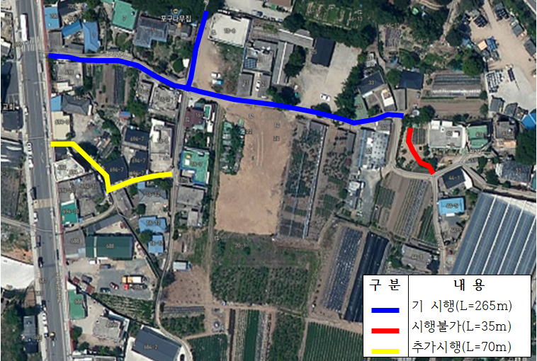 농촌 환경정비사업 위치도