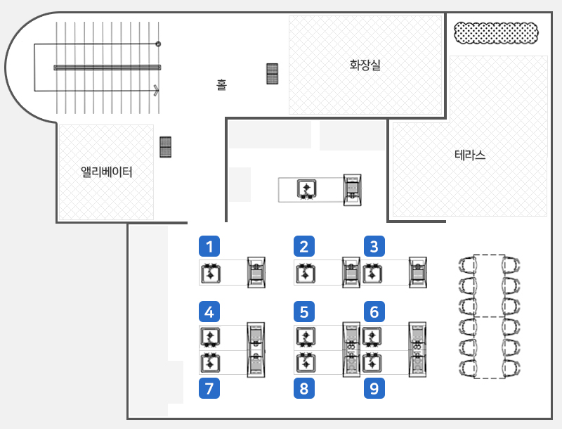 공유주방 배치도를 보여주는 이미지입니다.