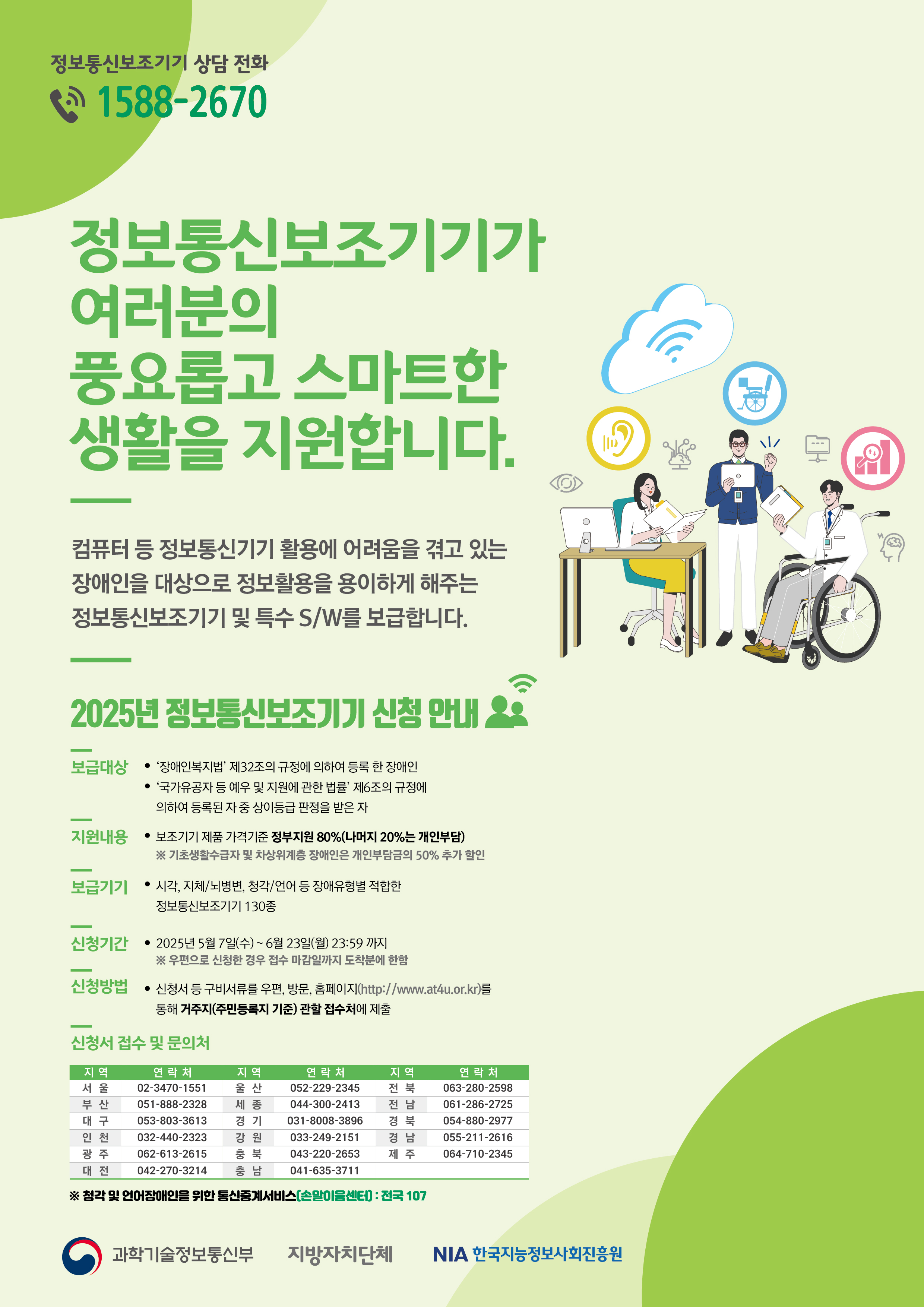 2025년 정보통신보조기기 보급사업 안내 게시물의 첨부 이미지 1