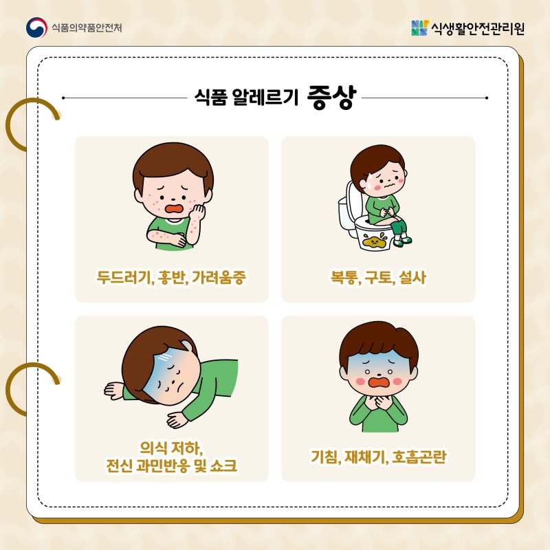 식품 알레르기에 대해 알아보아요 게시물의 첨부 이미지 2