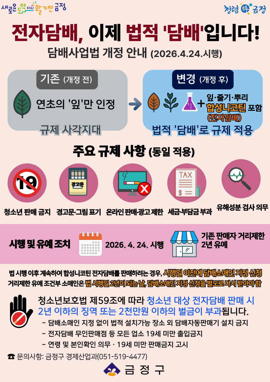 담배사업법(전자담배) 개정사항 안내 게시물의 첨부 이미지 1